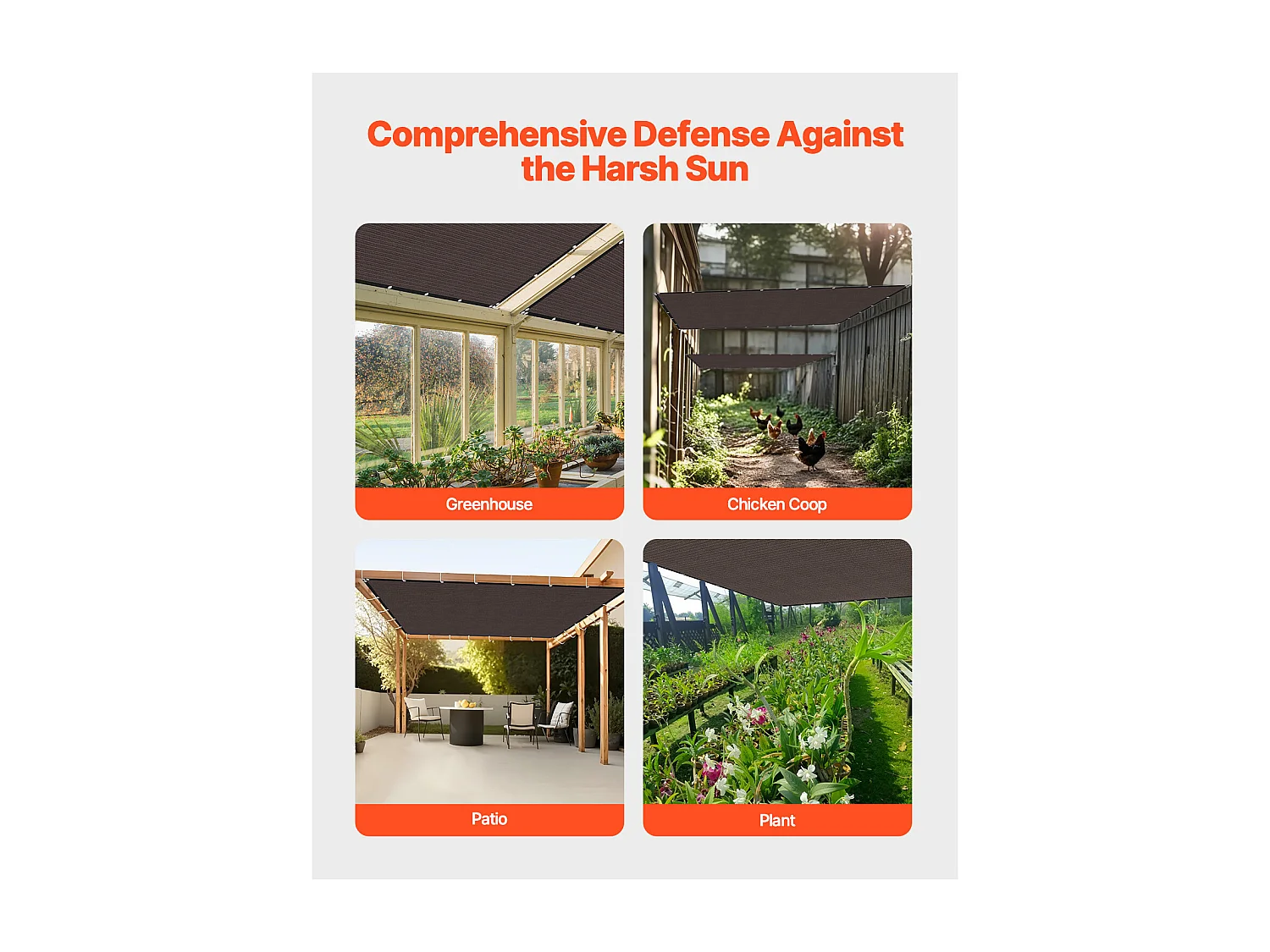 Voile d'Ombrage 90 % SucceBuy, 244 x 366 mm, Filet d'Ombrage PEHD 140 g/m², Œillets Acier Inox, Protection Solaire/Brise-Vue, Extérieur, Marron