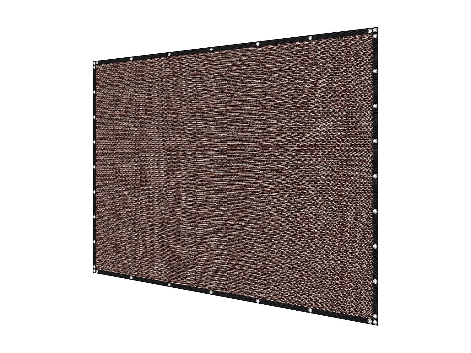 Voile d'Ombrage 90 % SucceBuy, 244 x 366 mm, Filet d'Ombrage PEHD 140 g/m², Œillets Acier Inox, Protection Solaire/Brise-Vue, Extérieur, Marron