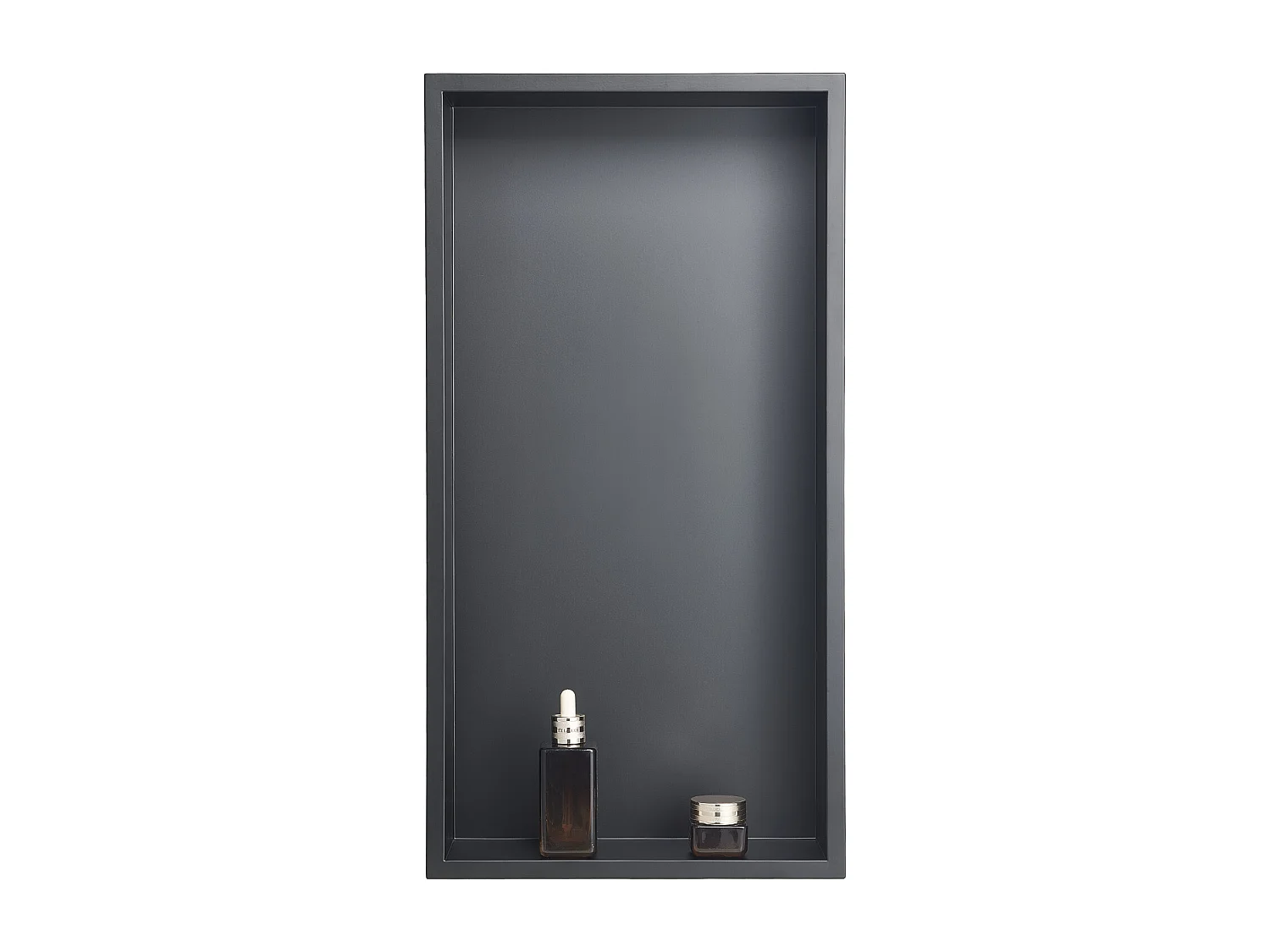 Niche de Douche SucceBuy, 33 x 63,5 x 10,2 cm, Niche Murale Encastrée, Organisateur en Acier Inoxydable Robuste, Stockage Savon/Shampoing, Scellée et Étanche