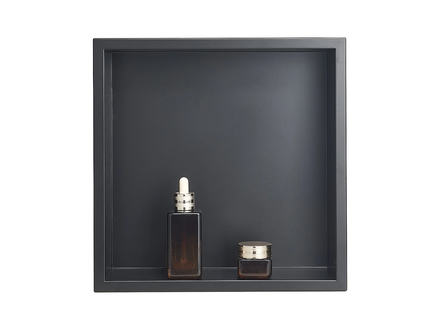Niche de Douche SucceBuy, 33 x 33 x 10,2 cm, Niche Murale Encastrée, Organisateur en Acier Inoxydable Robuste, Stockage Savon/Shampoing, Scellée et Étanche