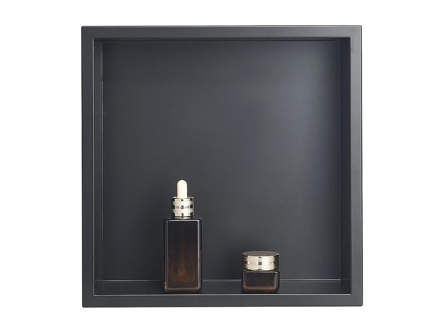 Niche de Douche SucceBuy, 33 x 33 x 10,2 cm, Niche Murale Encastrée, Organisateur en Acier Inoxydable Robuste, Stockage Savon/Shampoing, Scellée et Étanche