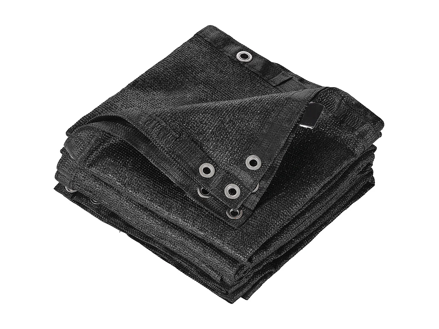 Voile d'Ombrage 90 % SucceBuy, 305 x 305 cm, Filet d'Ombrage PEHD 140 g/m², Œillets Acier Inox, Protection Solaire/Brise-Vue, Extérieur, Noir