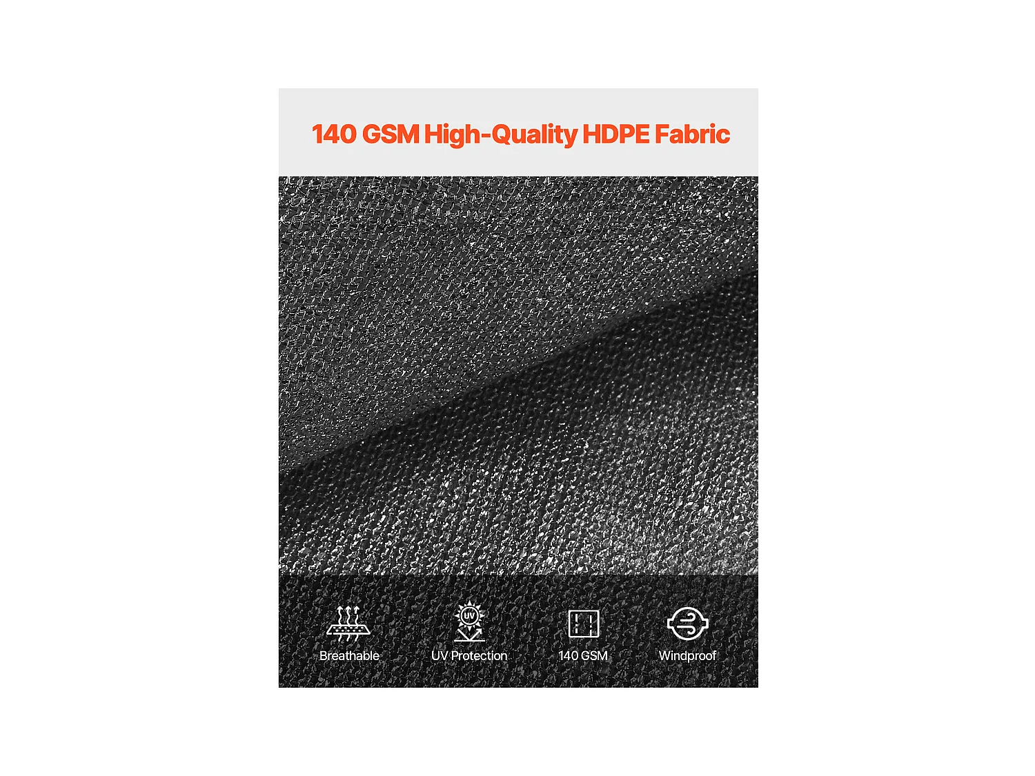 Voile d'Ombrage 90 % SucceBuy, 305 x 366 cm, Filet d'Ombrage PEHD 140 g/m², Œillets Acier Inox, Protection Solaire/Brise-Vue, Extérieur, Noir