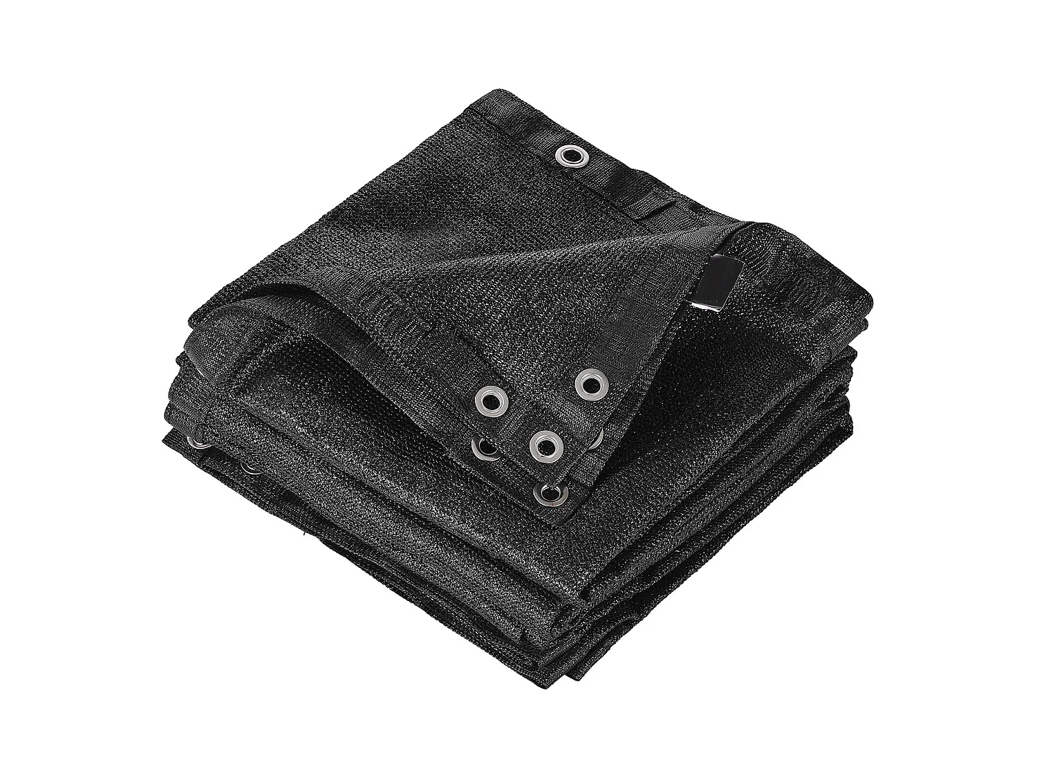 Voile d'Ombrage 90 % SucceBuy, 305 x 366 cm, Filet d'Ombrage PEHD 140 g/m², Œillets Acier Inox, Protection Solaire/Brise-Vue, Extérieur, Noir