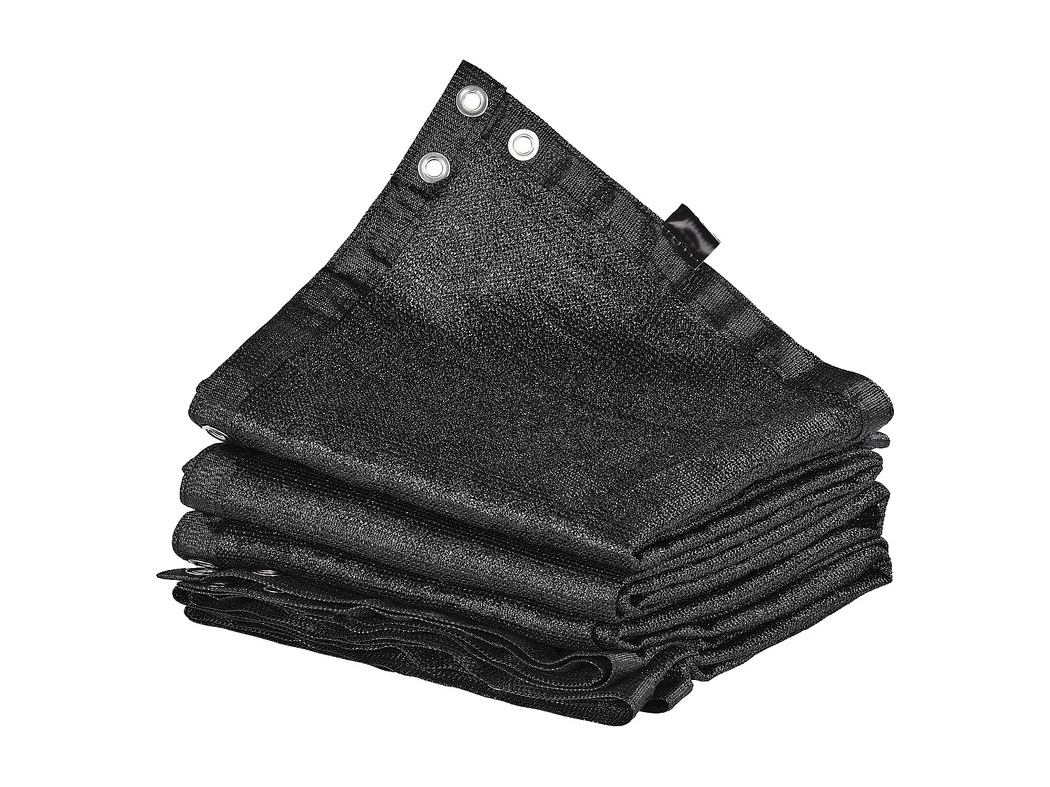 Schattenvorhang 90 % SucceBuy, 305 x 366 cm, Schattennetz PEHD 140 g/m², Edelstahlösen, Sonnenschutz/Windschutz,für Außenbereich, Terrasse, Braun, Schwarz