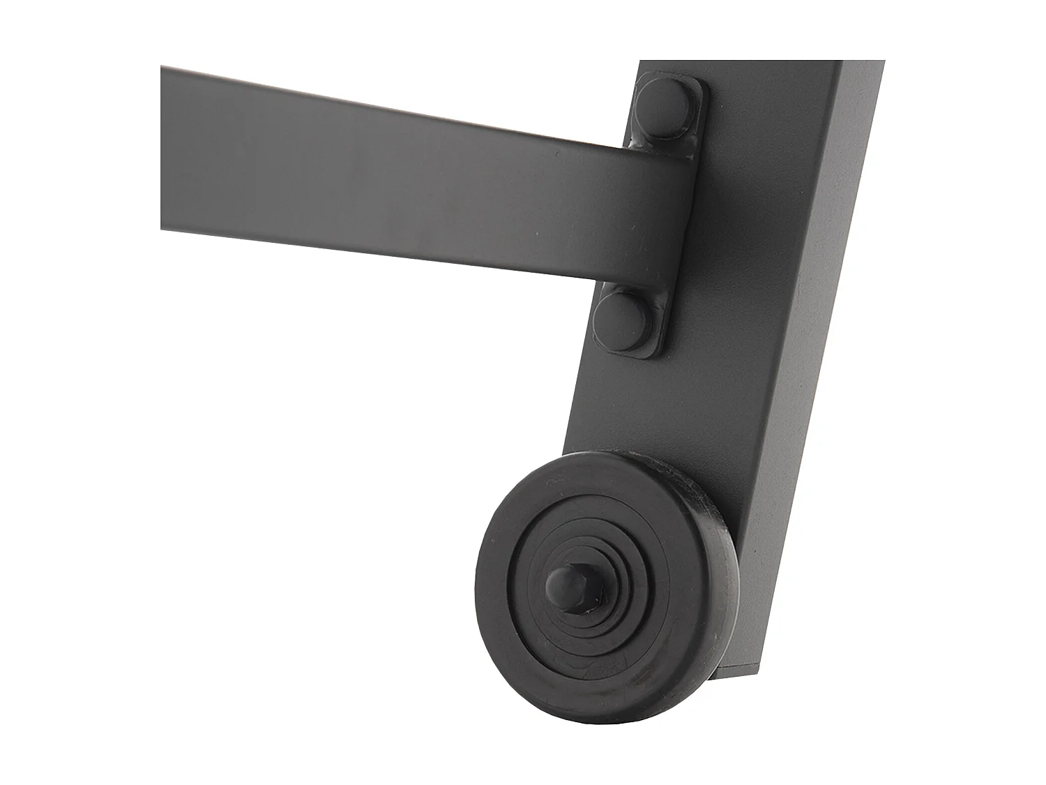 Set 2 bains de soleil et table d'appoint BARBADOS en textilène noir - aluminium gris anthracite - HAPPY GARDEN