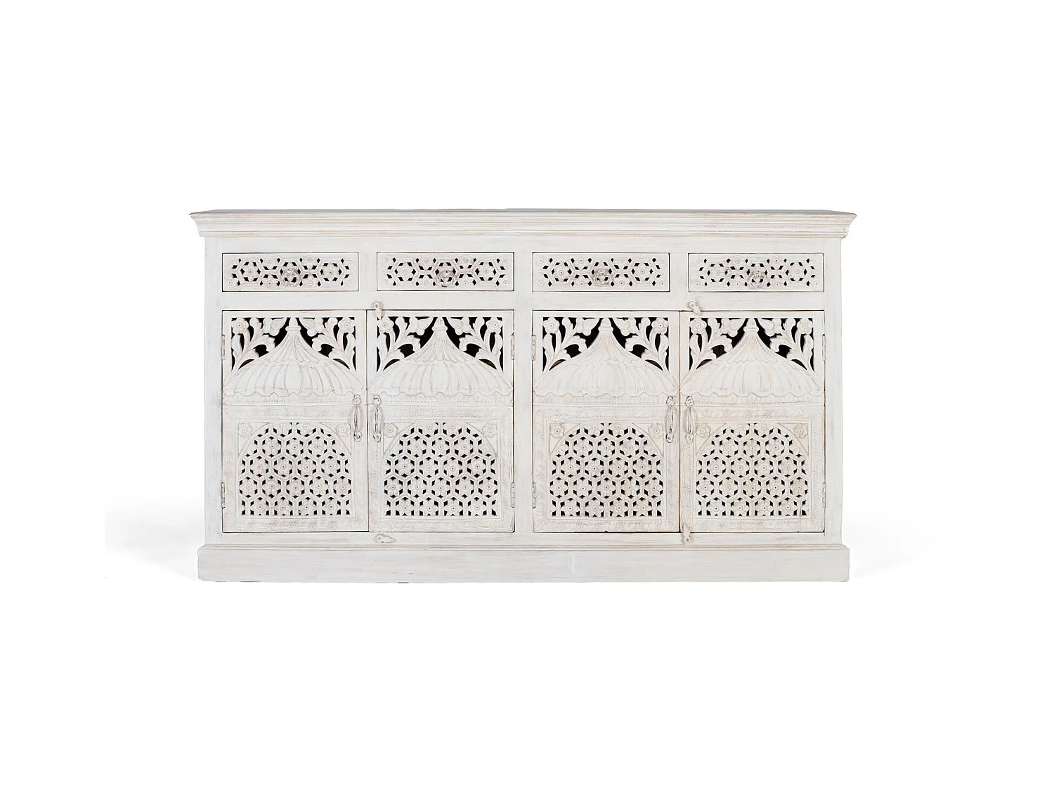 Buffet avec 4 portes et 4 tiroirs en bois de manguier