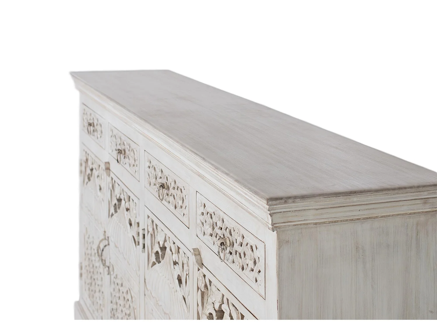 Credenza con 4 ante e 4 cassetti in legno di mango