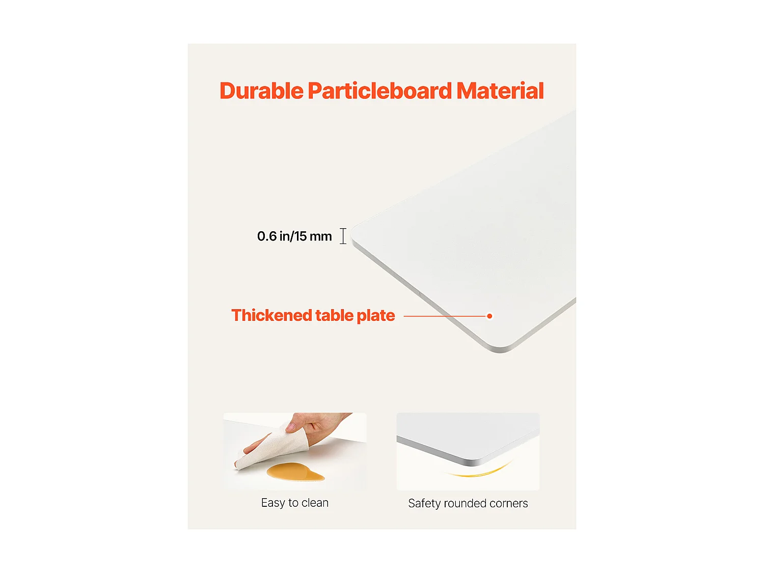 Table de Lit Mobile SucceBuy, 4 Roulettes Dissimulées, Plateau Rabattable, Hauteur Réglable, Porte-Gobelet, pour Maison et Bureau, Bois et Blanc