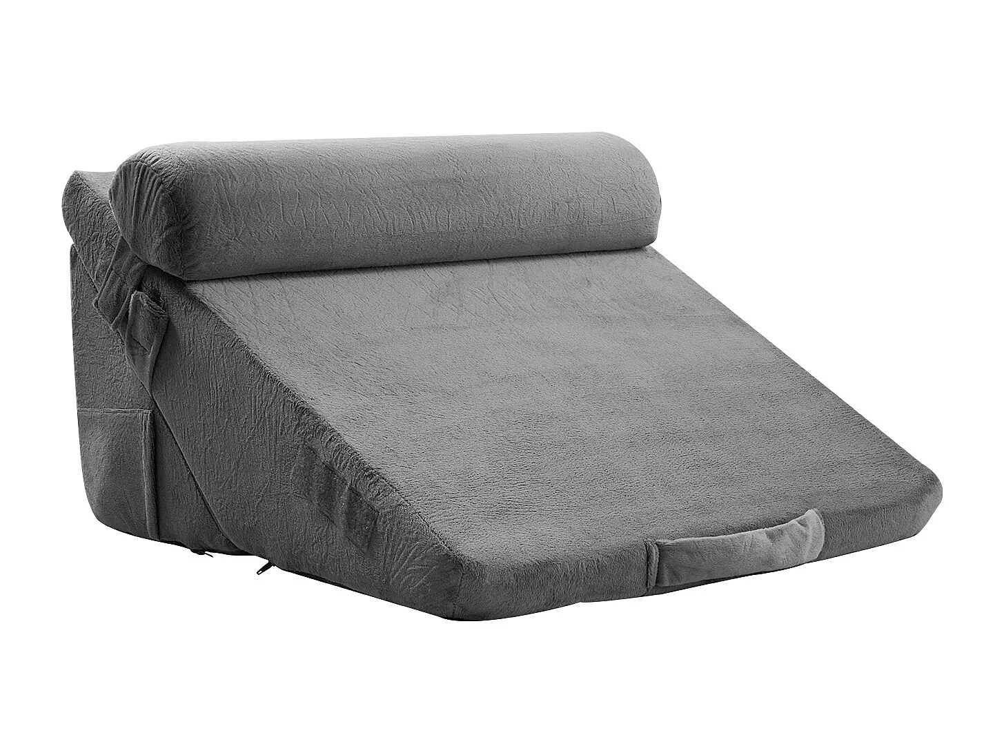 Set aus 3 Verstellbaren Bettkissen SucceBuy, Orthopädische Schaumstütze, Waschbare Hülle, Postoperatives Kissen, Dunkelgrau