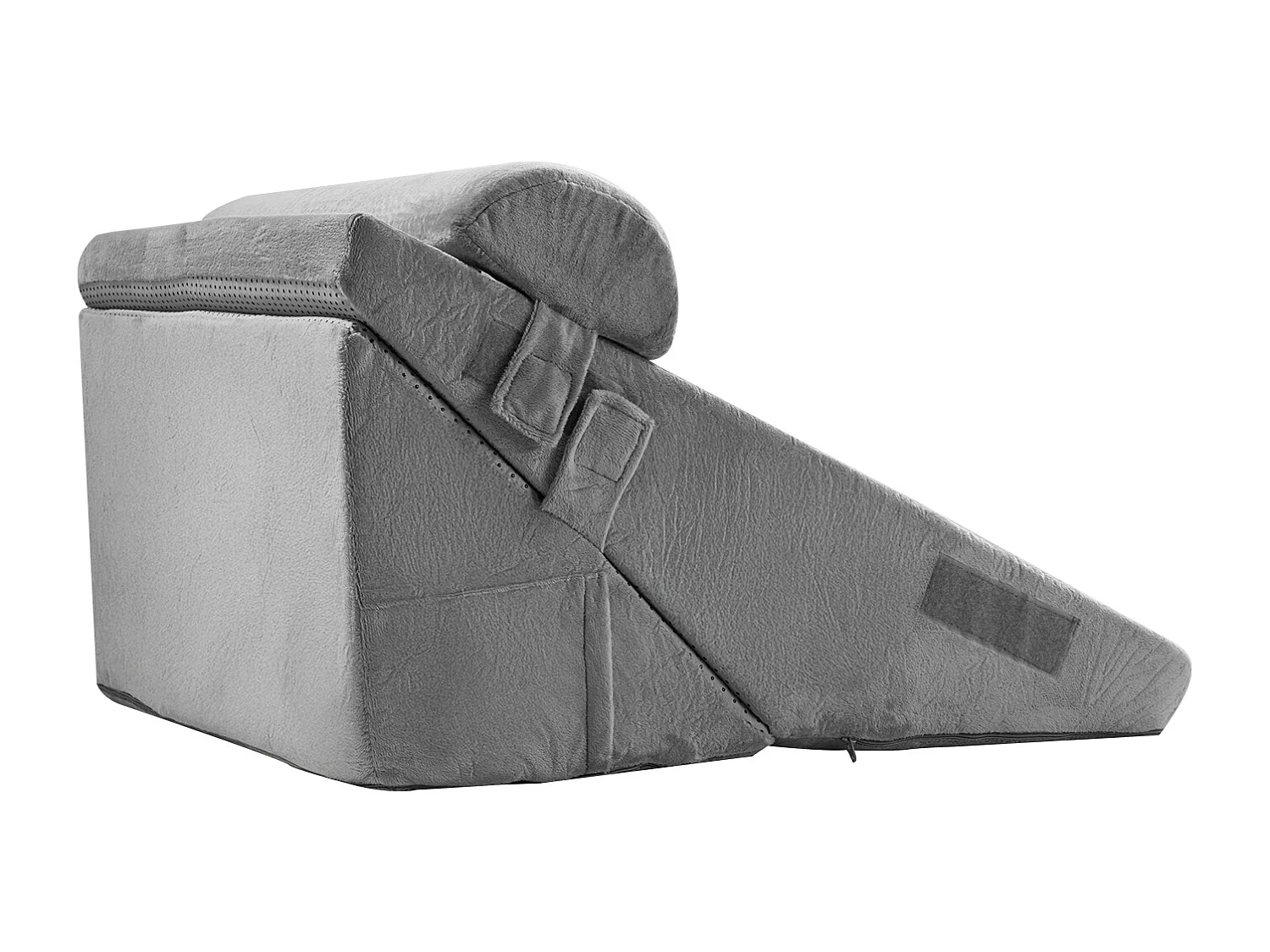 Set aus 3 Verstellbaren Bettkissen SucceBuy, Orthopädische Schaumstütze, Waschbare Hülle, Postoperatives Kissen, Dunkelgrau