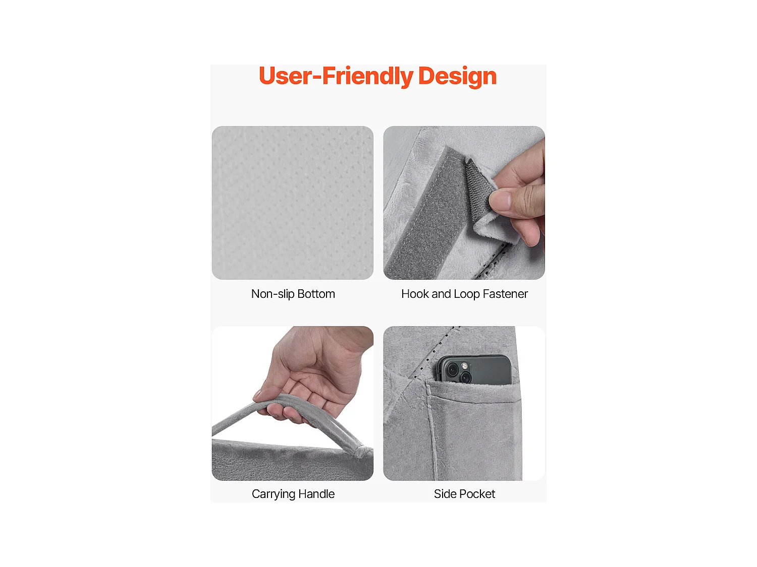 Coussin Incliné Lit SucceBuy, Oreiller Triangulaire Orthopédique Réglable, Mousse Rembourrée, Housse Lavable, Soutien Dos, Soulagement Reflux Acide, Gris Foncé