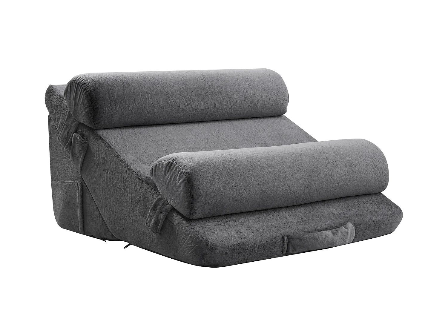 Coussin Incliné Lit SucceBuy, Oreiller Triangulaire Orthopédique Réglable, Mousse Rembourrée, Housse Lavable, Soutien Dos, Soulagement Reflux Acide, Gris Foncé