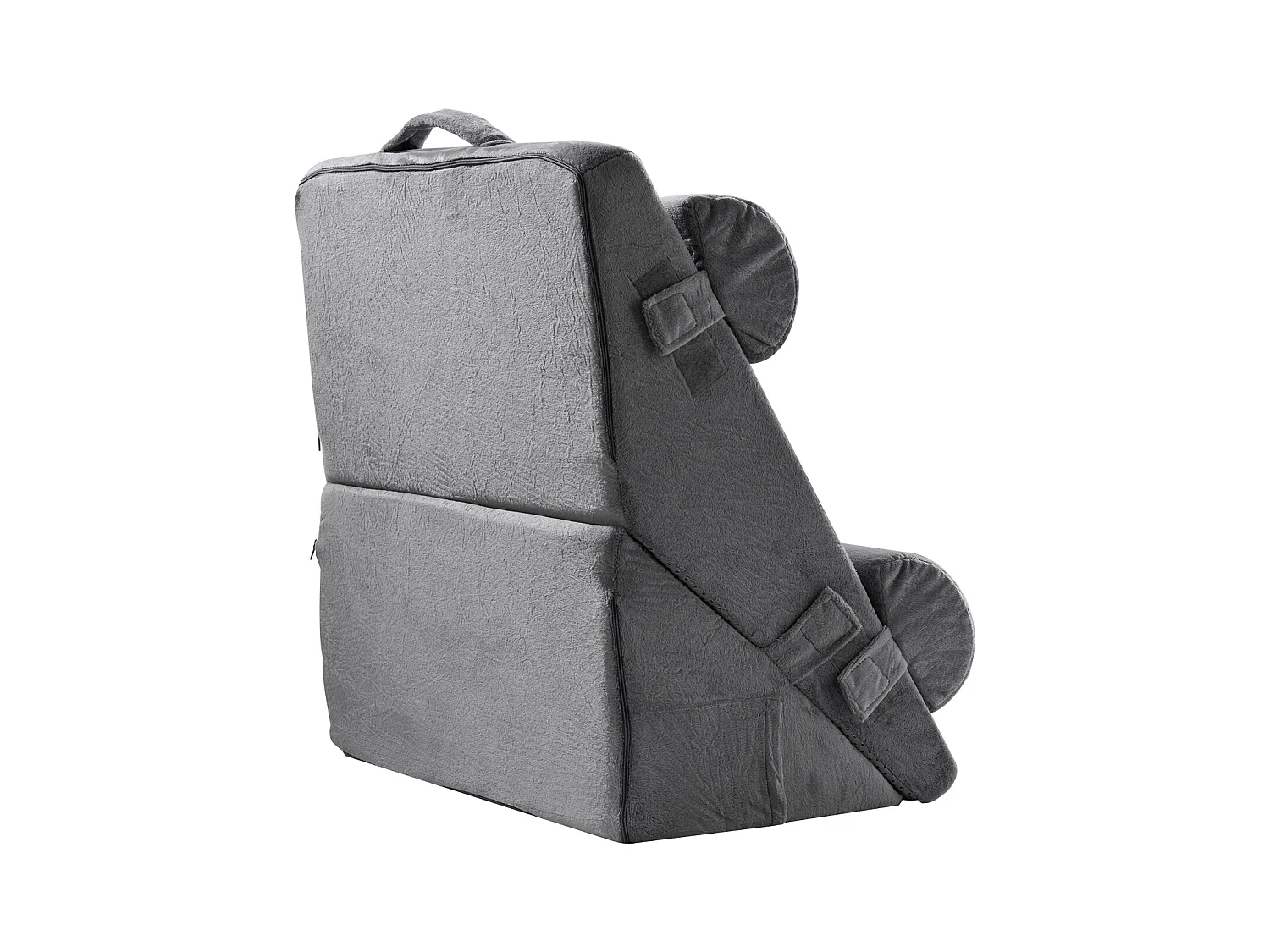 Coussin Incliné Lit SucceBuy, Oreiller Triangulaire Orthopédique Réglable, Mousse Rembourrée, Housse Lavable, Soutien Dos, Soulagement Reflux Acide, Gris Foncé