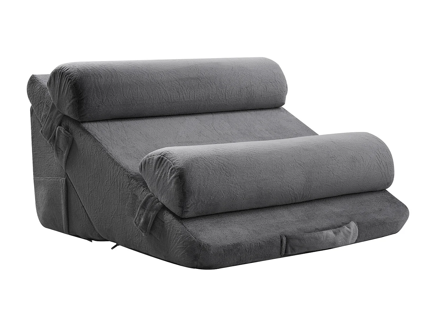 Coussin Incliné Lit SucceBuy, Oreiller Triangulaire Orthopédique Réglable, Mousse Rembourrée, Housse Lavable, Soutien Dos, Soulagement Reflux Acide, Gris Foncé