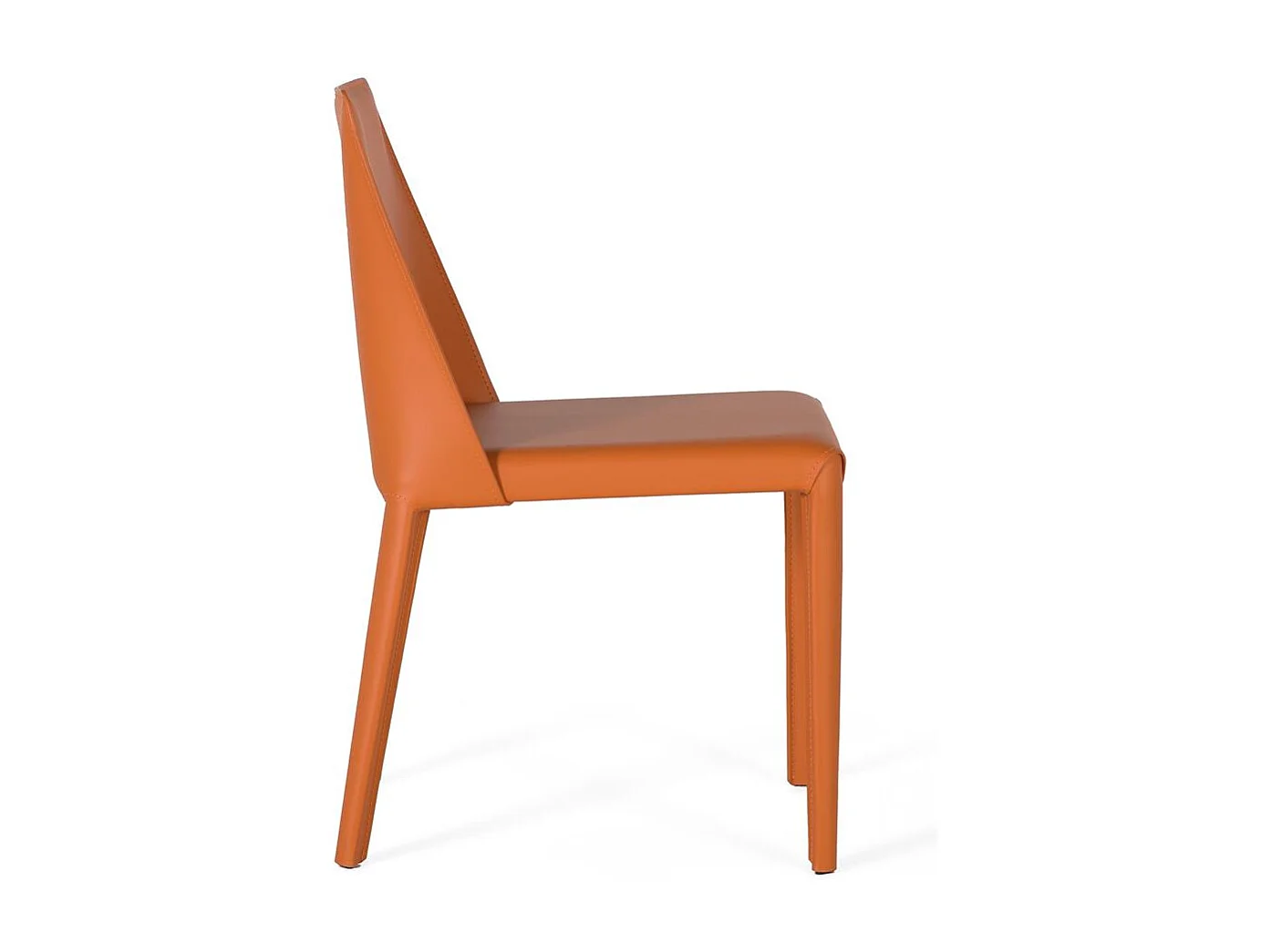 Ensemble de 2 chaises recouvertes de cuir synthétique orange