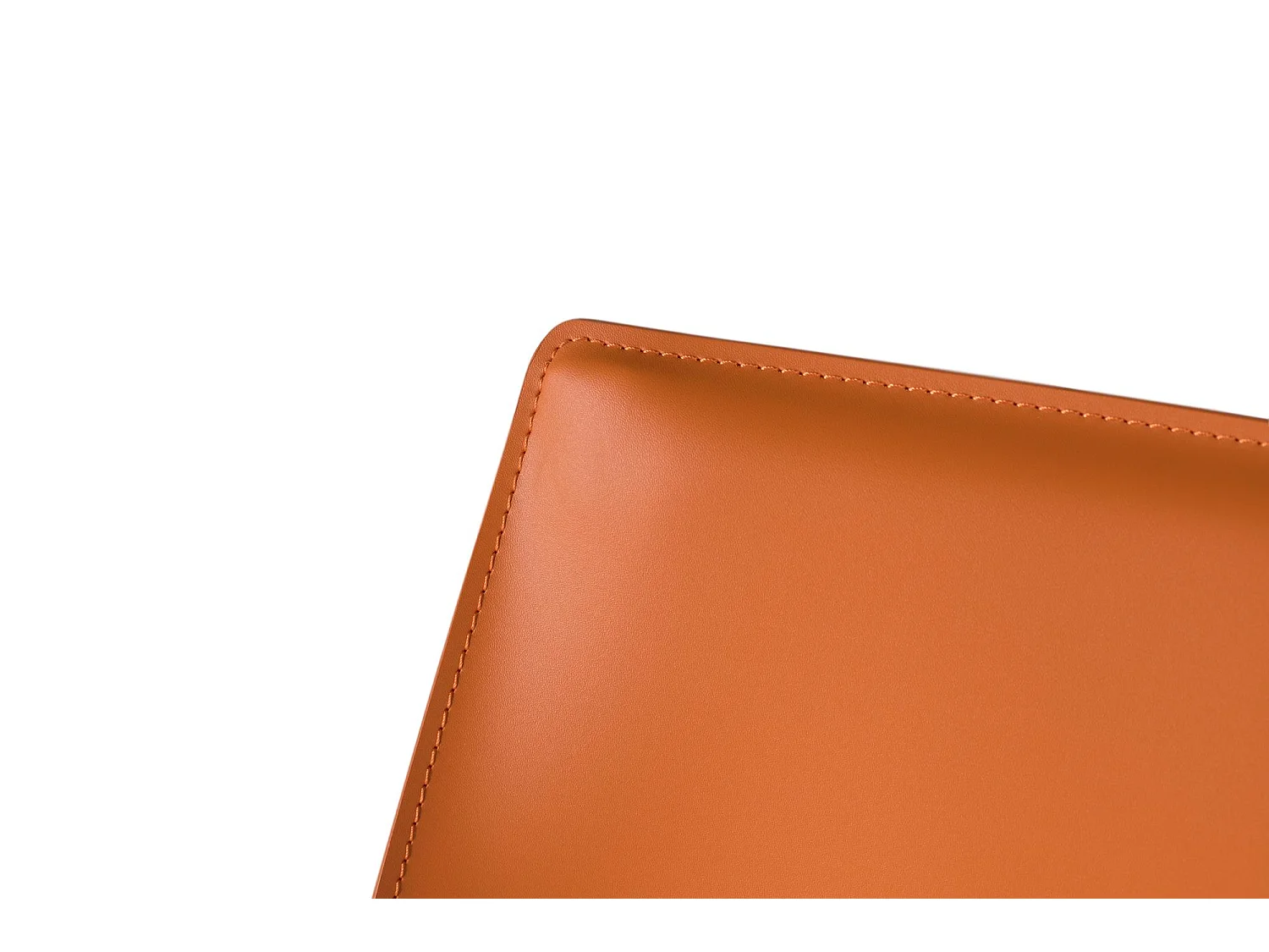 Ensemble de 2 chaises recouvertes de cuir synthétique orange