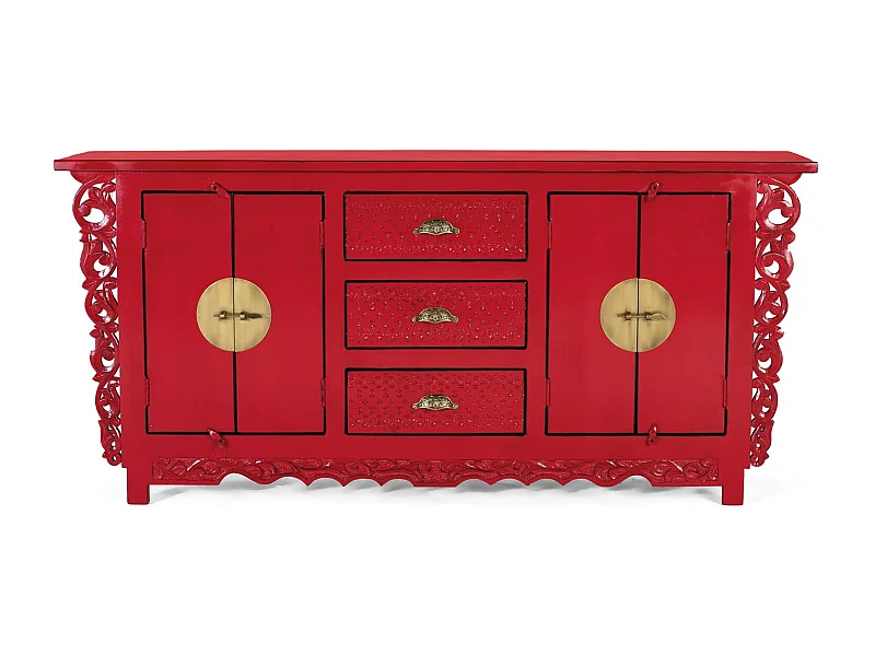 Sideboard mit 2 Türen und 3 Schubladen aus Mangoholz