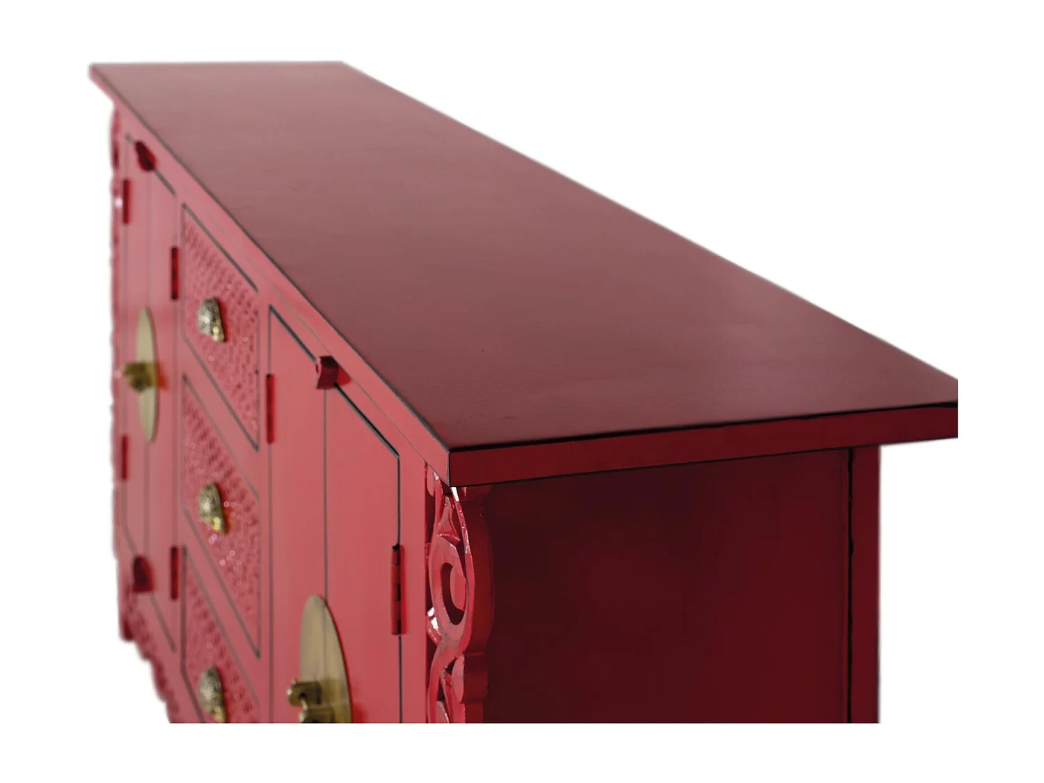 Buffet avec 2 portes et 3 tiroirs en bois de manguier