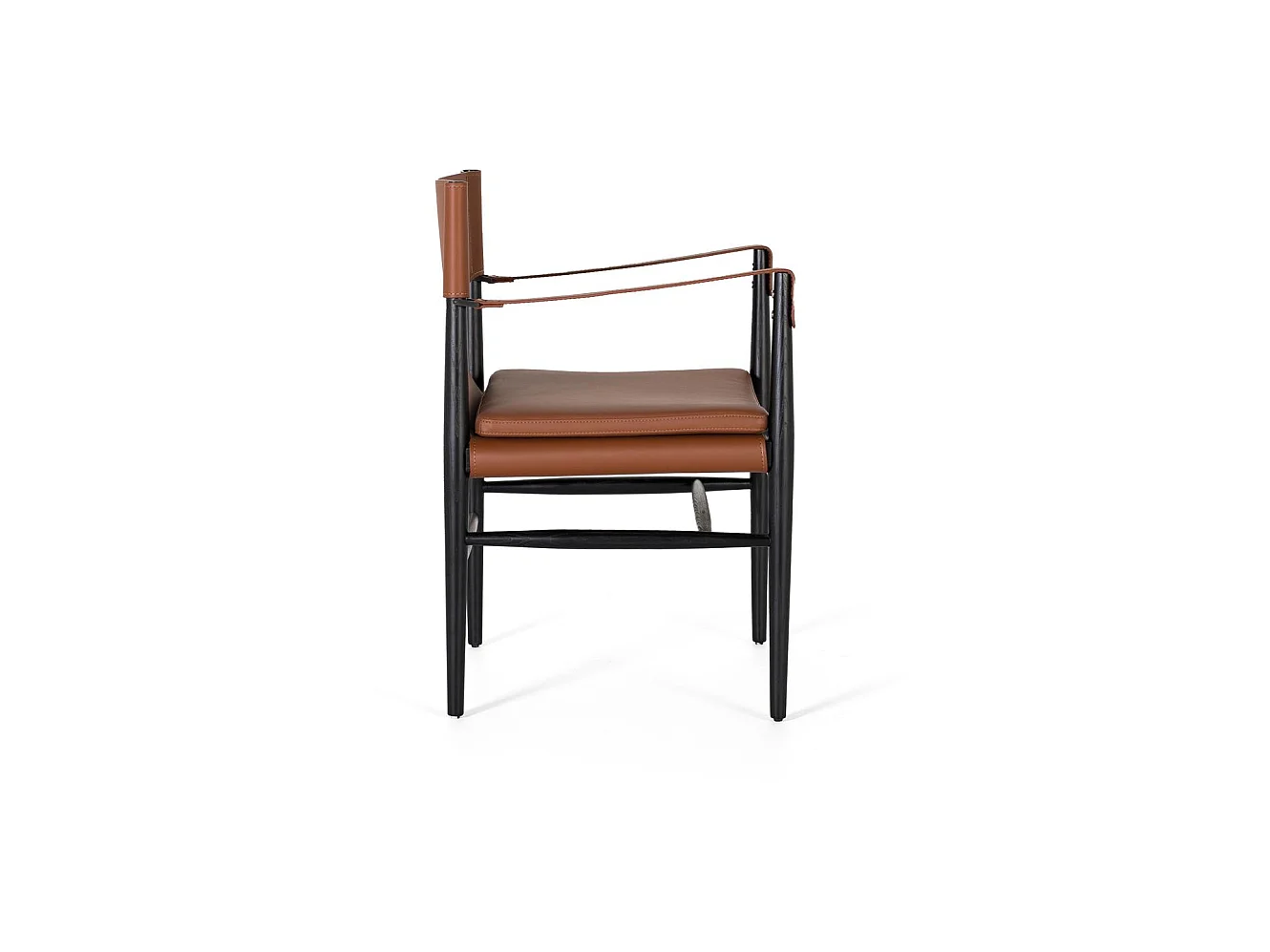 Fauteuil en similicuir 57 cm, style contemporain élégant - 80 x 57 x 52