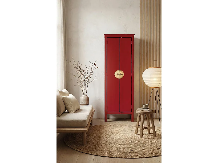 Armoire en bois de manguier 60 cm, style oriental - 180 x 60 x 35