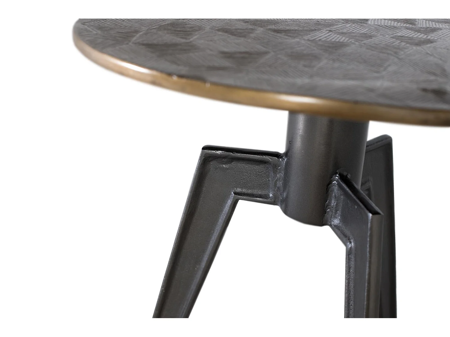 Couchtisch aus goldenem Aluminium