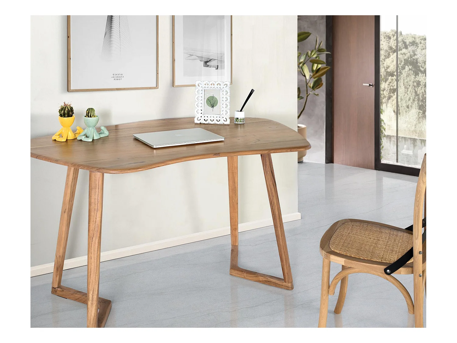 Bureau en bois d'acacia massif