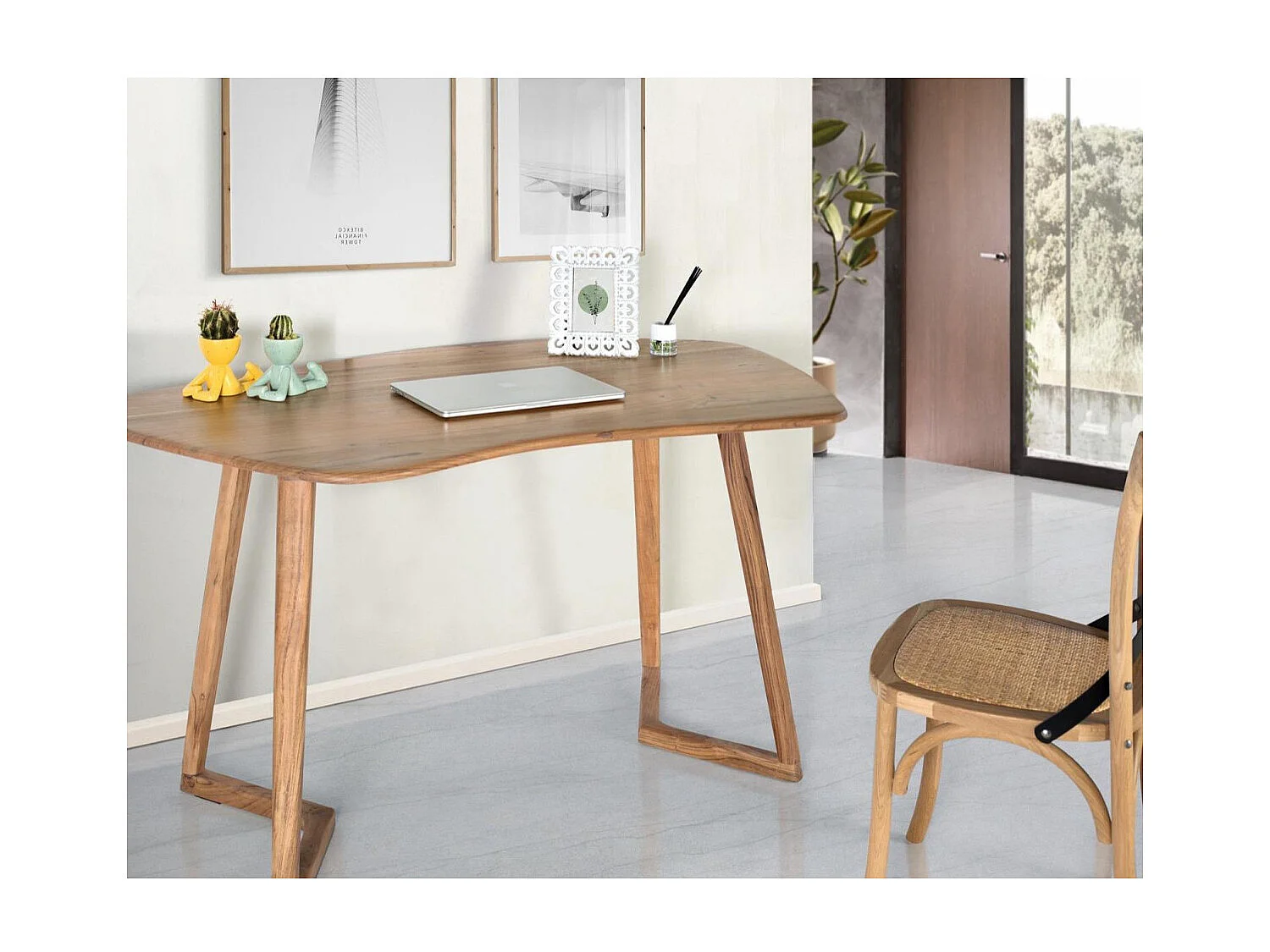 Bureau en bois d'acacia massif