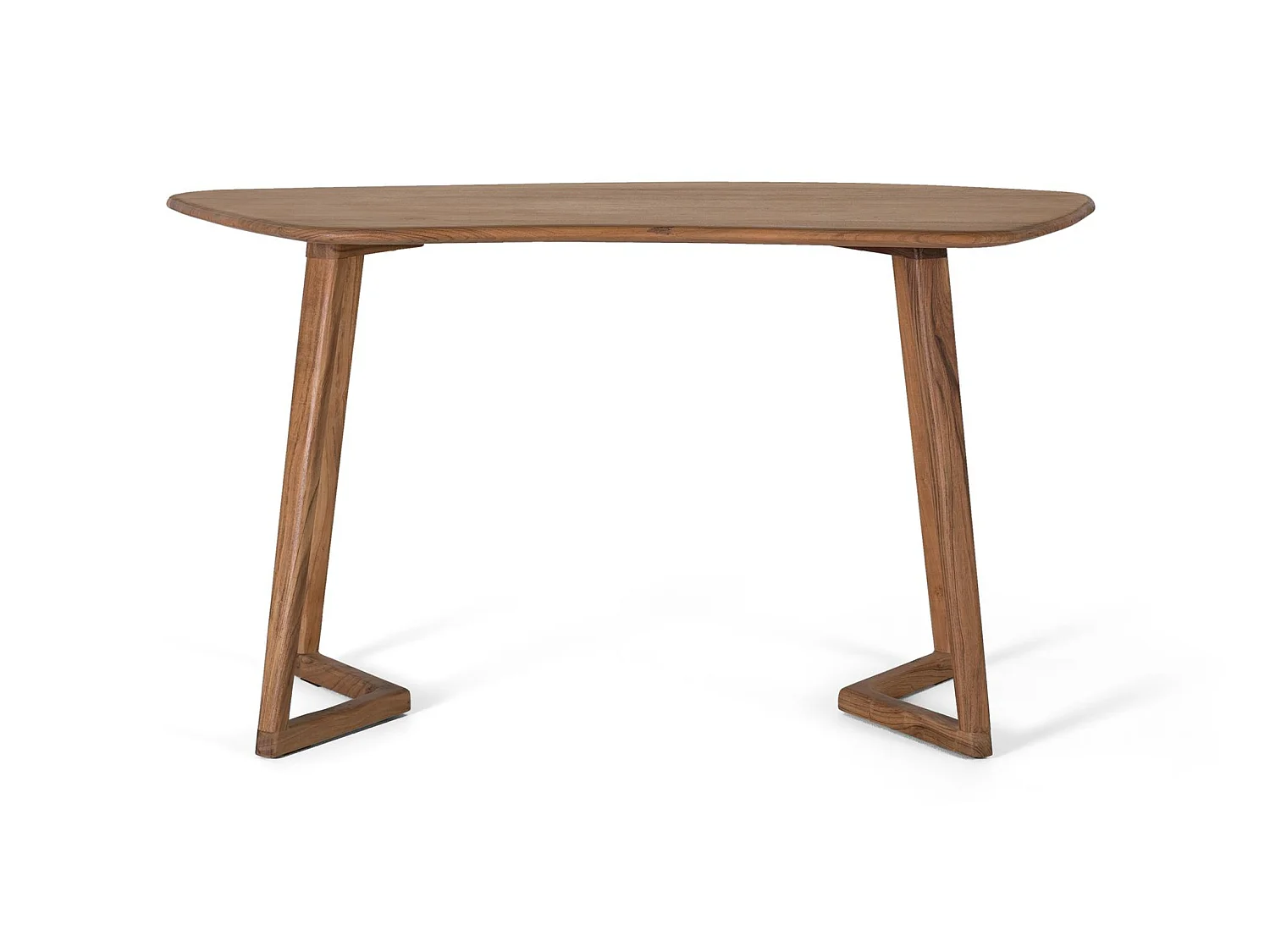 Bureau en bois d'acacia 140 cm, style rustique moderne - 76 x 140 x 85