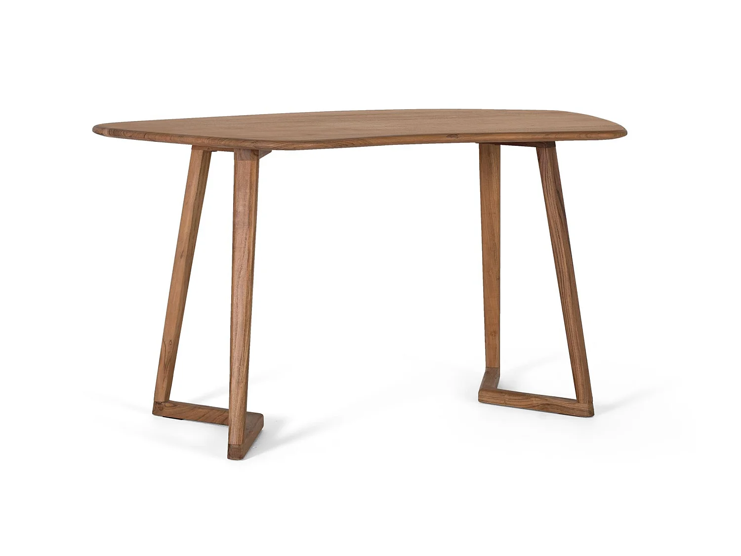Bureau en bois d'acacia 140 cm, style rustique moderne - 76 x 140 x 85