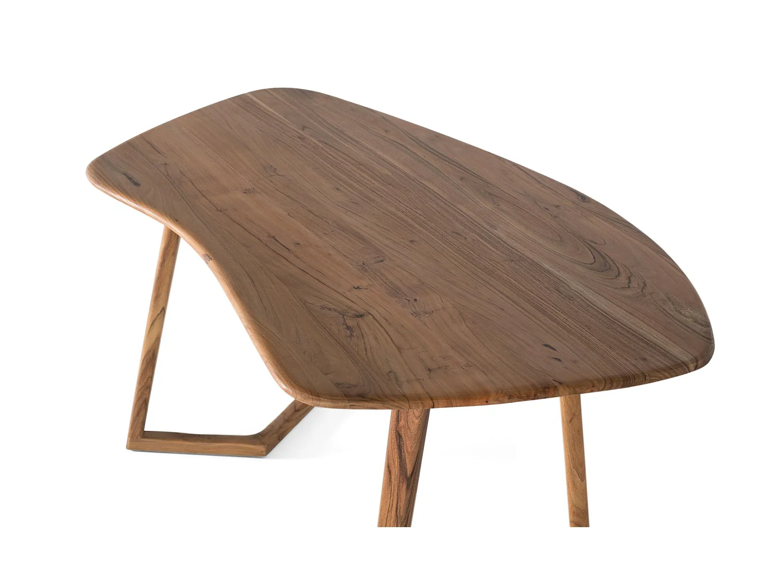 Bureau en bois d'acacia 140 cm, style rustique moderne - 76 x 140 x 85