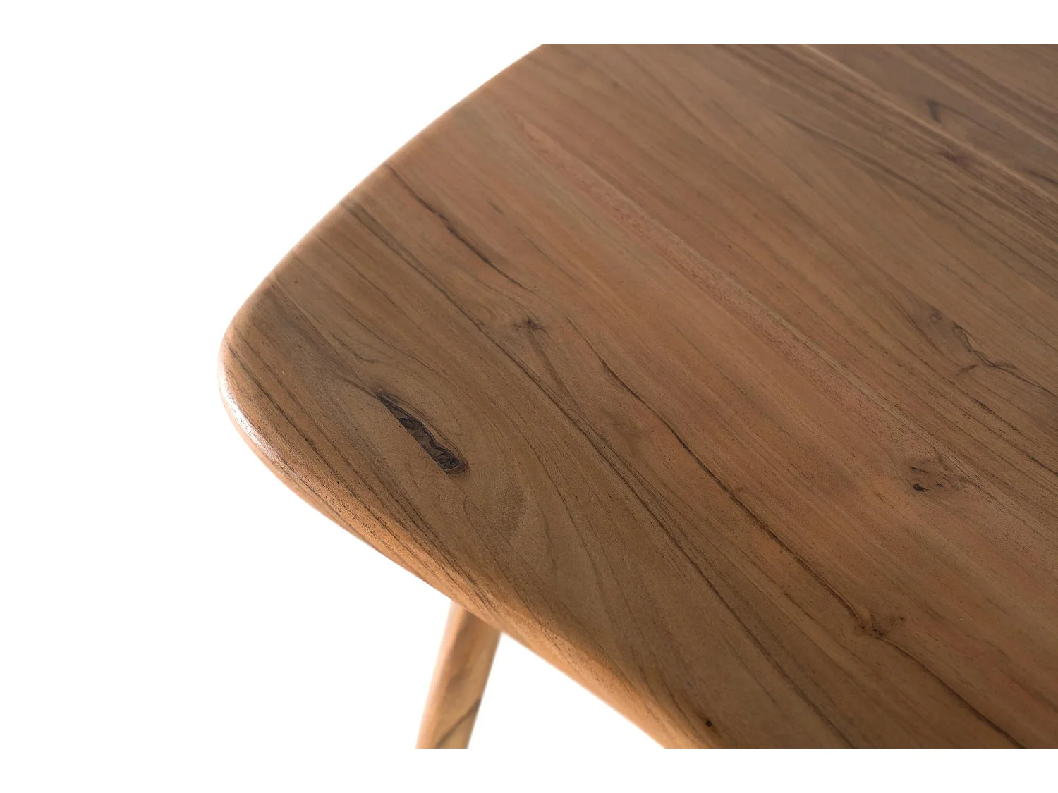 Bureau en bois d'acacia 140 cm, style rustique moderne - 76 x 140 x 85