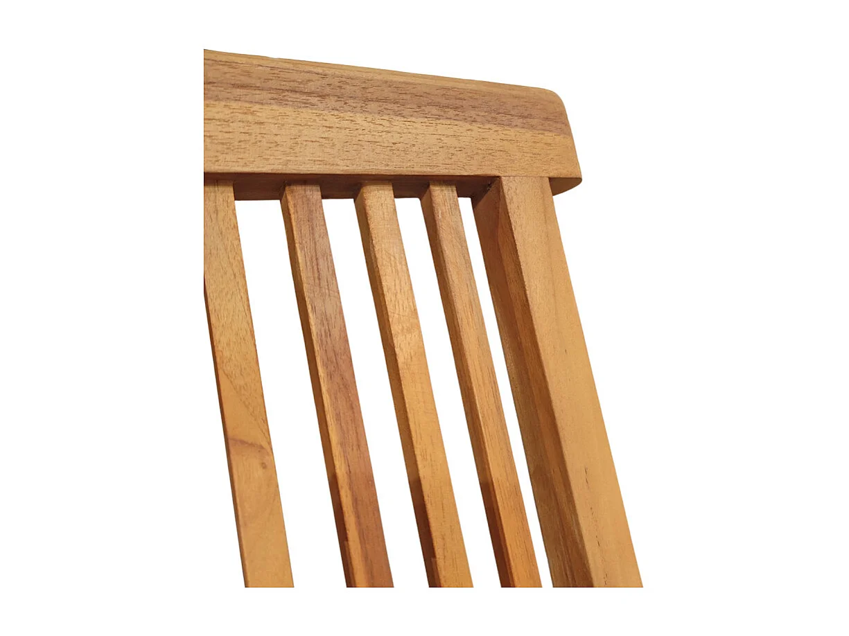 Chaise de jardin pliante en bois de teck massif huilé - ANCOLIE