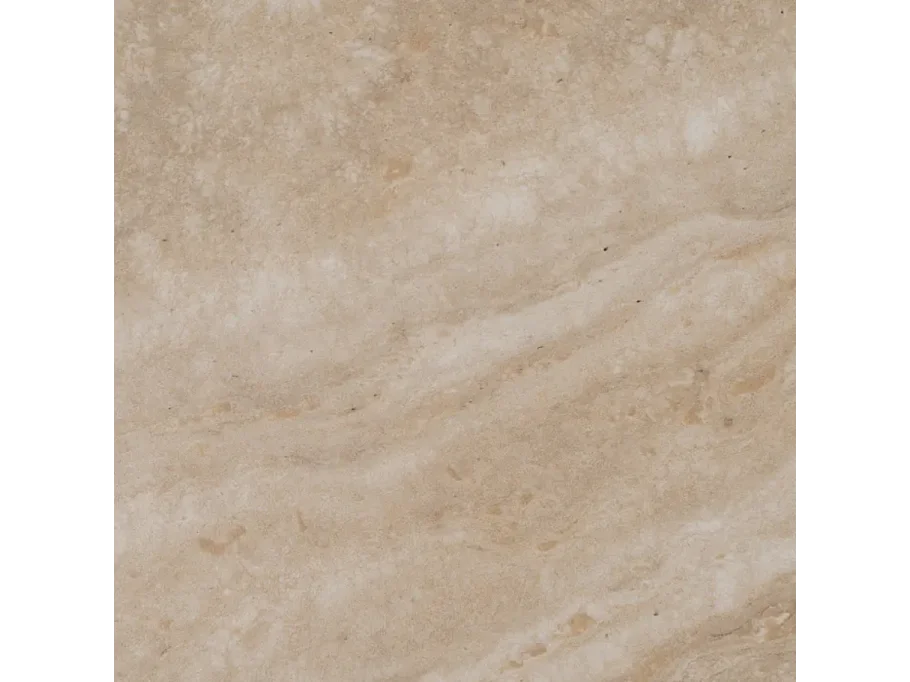 Table basse ronde pierre beige 70 cm pied cannelé CAELIS