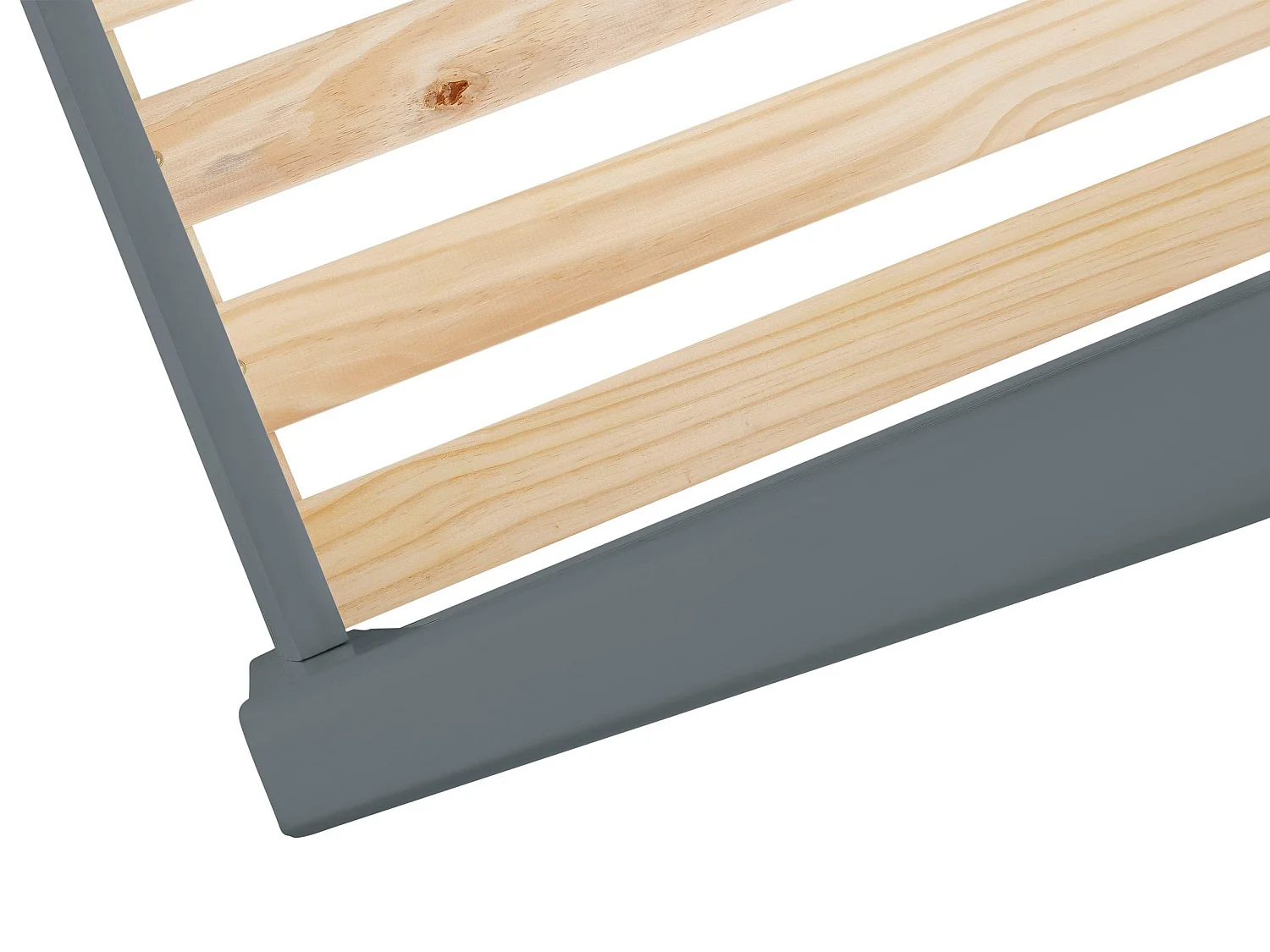 Alpi|Lit cabane surélevé en pin gris 90x200