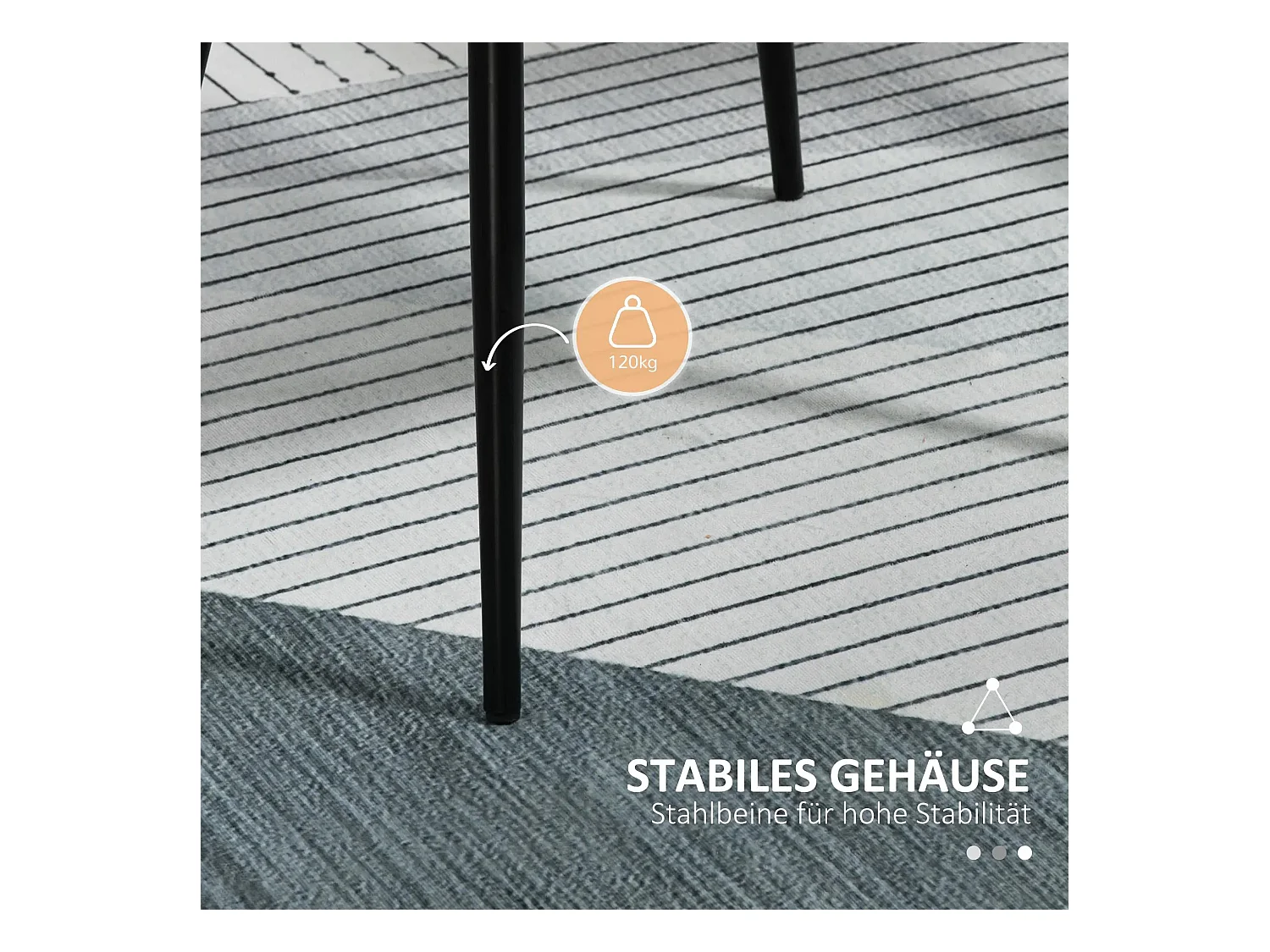 Set de 2 chaises de salle à manger, tissu lin, beige, avec accoudoirs (59.5x56.5x81 cm)