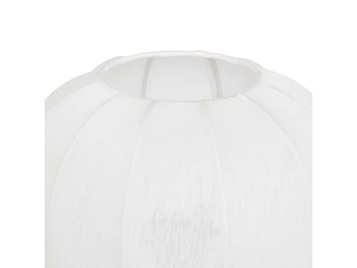 Lampe à Poser en Coton "Tobie" 33cm Blanc & Noir