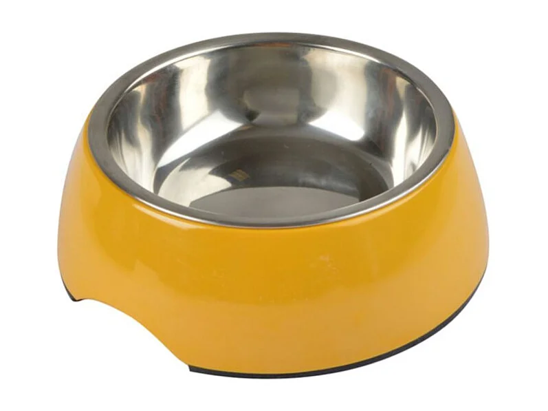 Gamelle pour Chien & Chat "Bol Inox" 14cm Moutarde