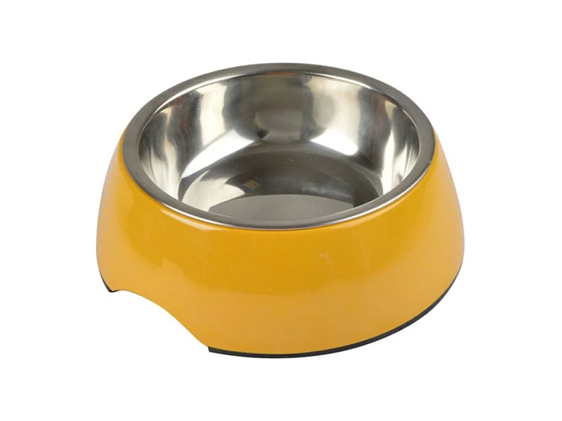 Gamelle pour Chien & Chat "Bol Inox" 14cm Moutarde