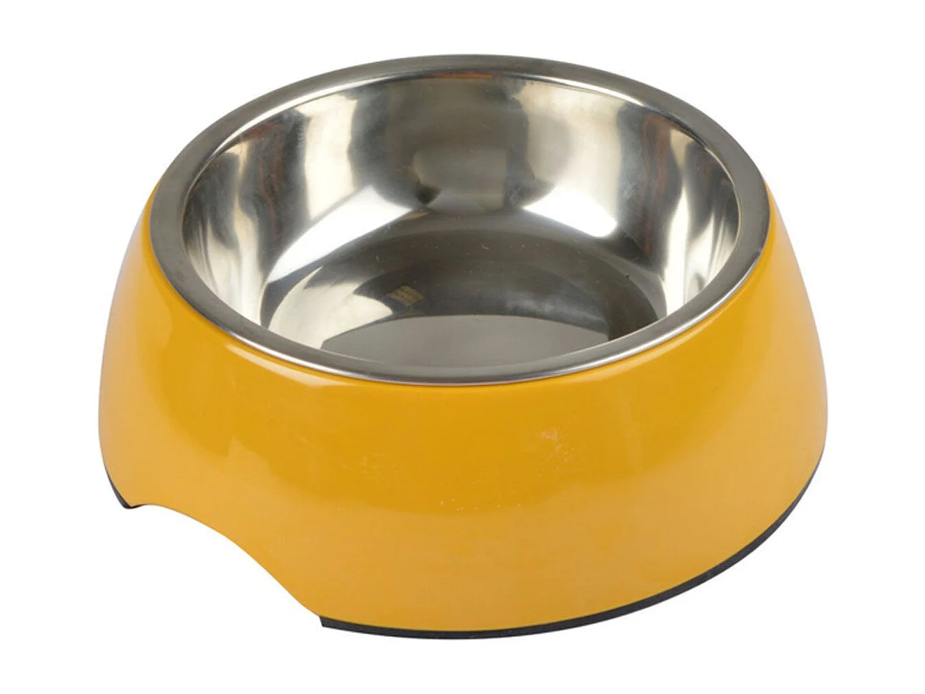 Gamelle pour Chien & Chat "Bol Inox" 14cm Moutarde