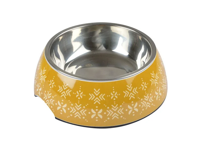 Gamelle pour Chien & Chat "Ethnic" 14cm Moutarde