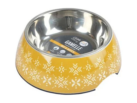 Gamelle pour Chien & Chat "Ethnic" 14cm Moutarde