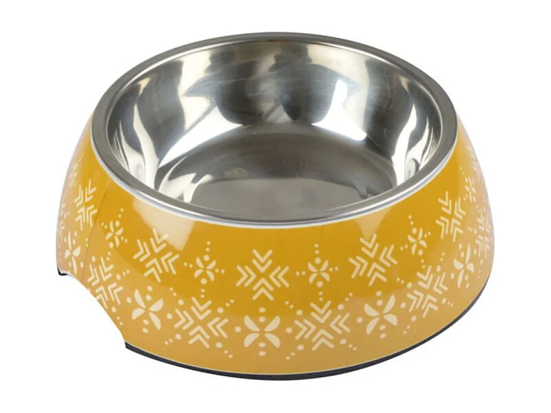 Gamelle pour Chien & Chat "Ethnic" 14cm Moutarde