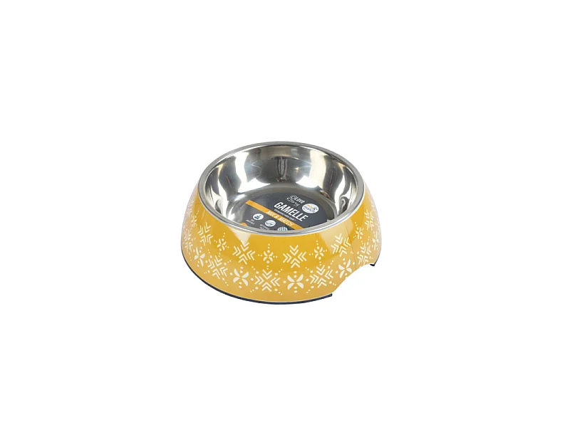 Gamelle pour Chien & Chat "Ethnic" 17cm Moutarde