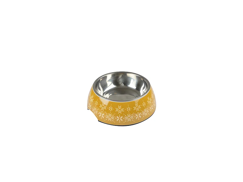 Gamelle pour Chien & Chat "Ethnic" 17cm Moutarde