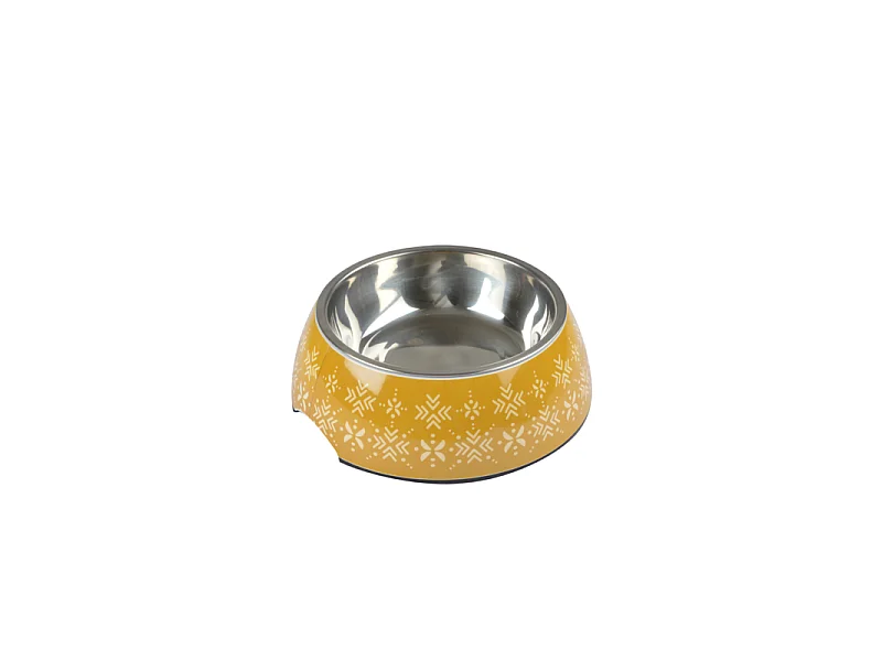 Gamelle pour Chien & Chat "Ethnic" 17cm Moutarde