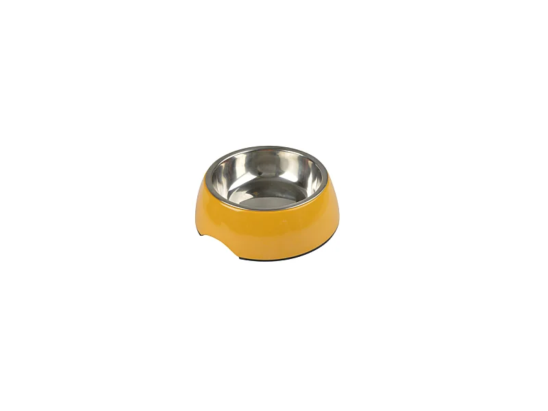 Gamelle pour Chien & Chat "Bol Inox" 17cm Moutarde