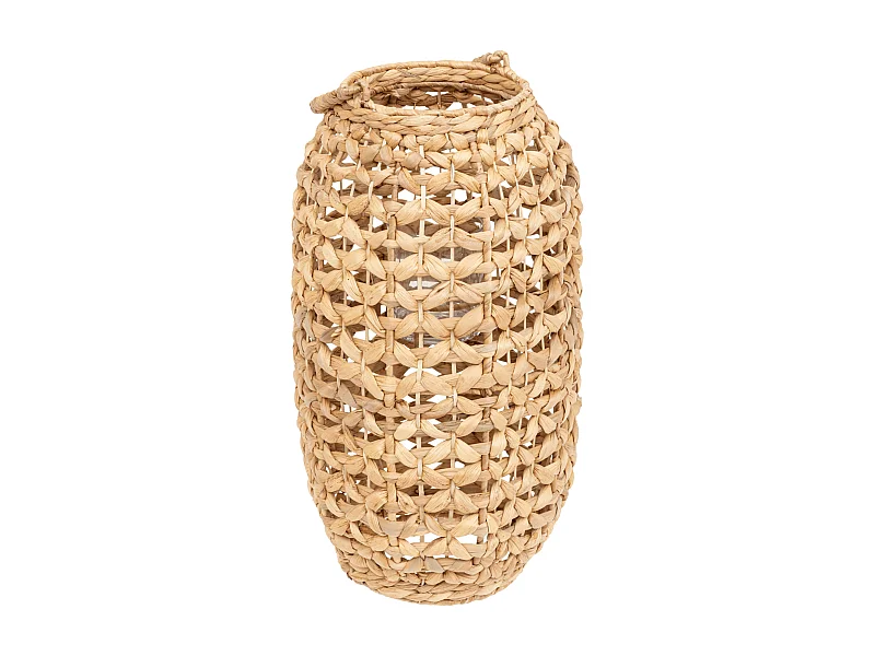 Lanterne Déco en Jacinthe "Exotic Panama" 47cm Beige