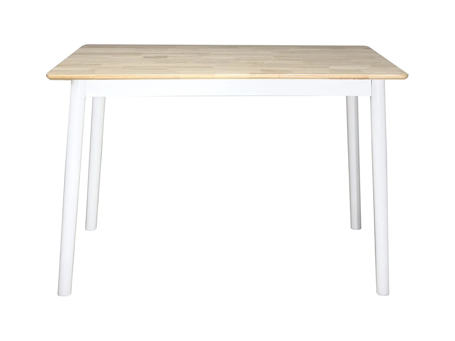 Table cuisine rectangulaire Bois massif 120x75cm maxi 4 personnes NITA (Bois Clair Blanc )