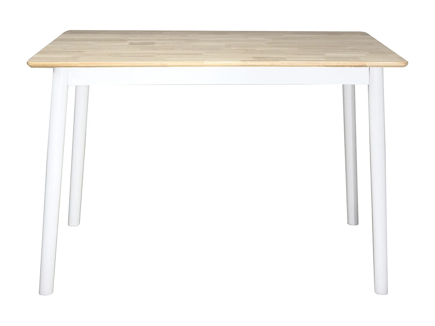 Rechthoekige keukentafel Massief hout 120x75cm max 4 personen NITA (Licht Hout Wit )
